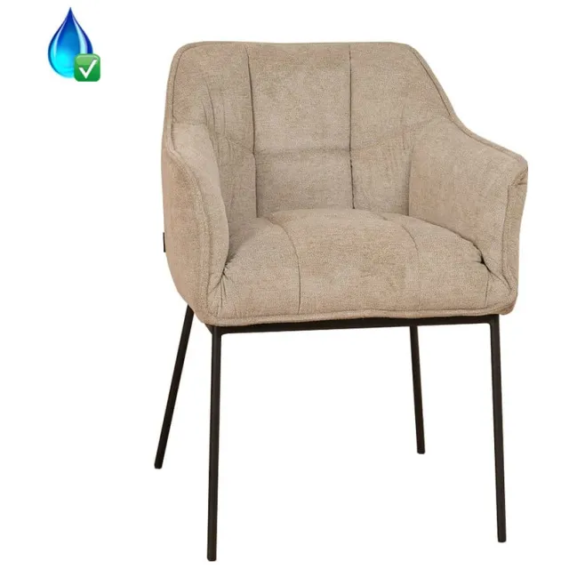NordXL Stoel Jens taupe polyester