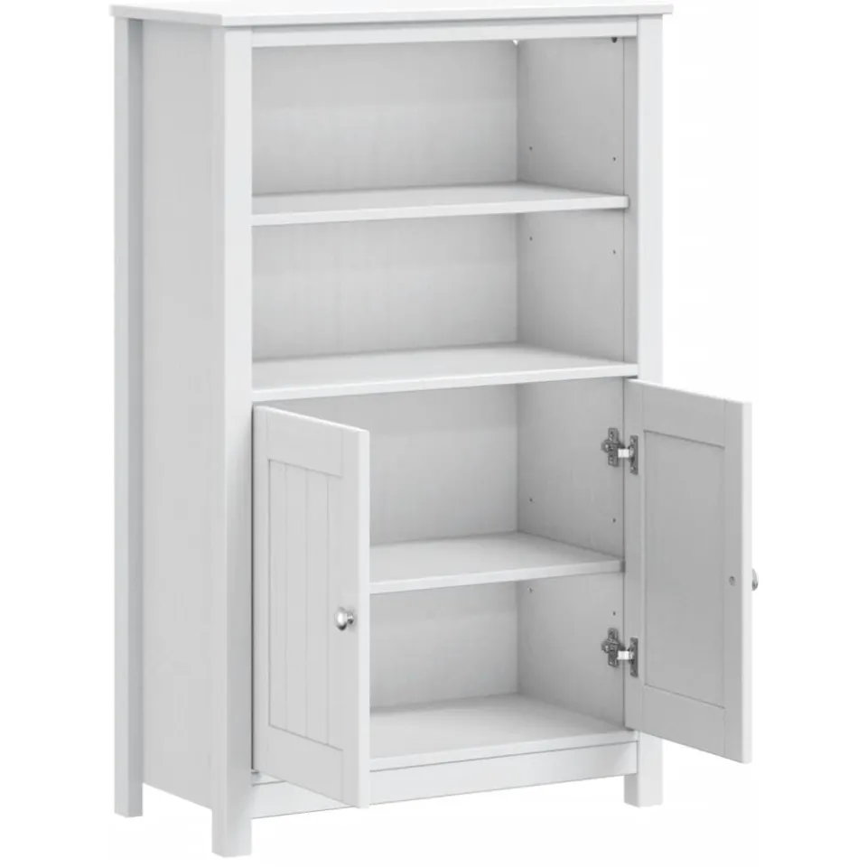 vidaXL Badkamerkast BERG 69,5x34x110 cm massief grenenhout wit, foto 4