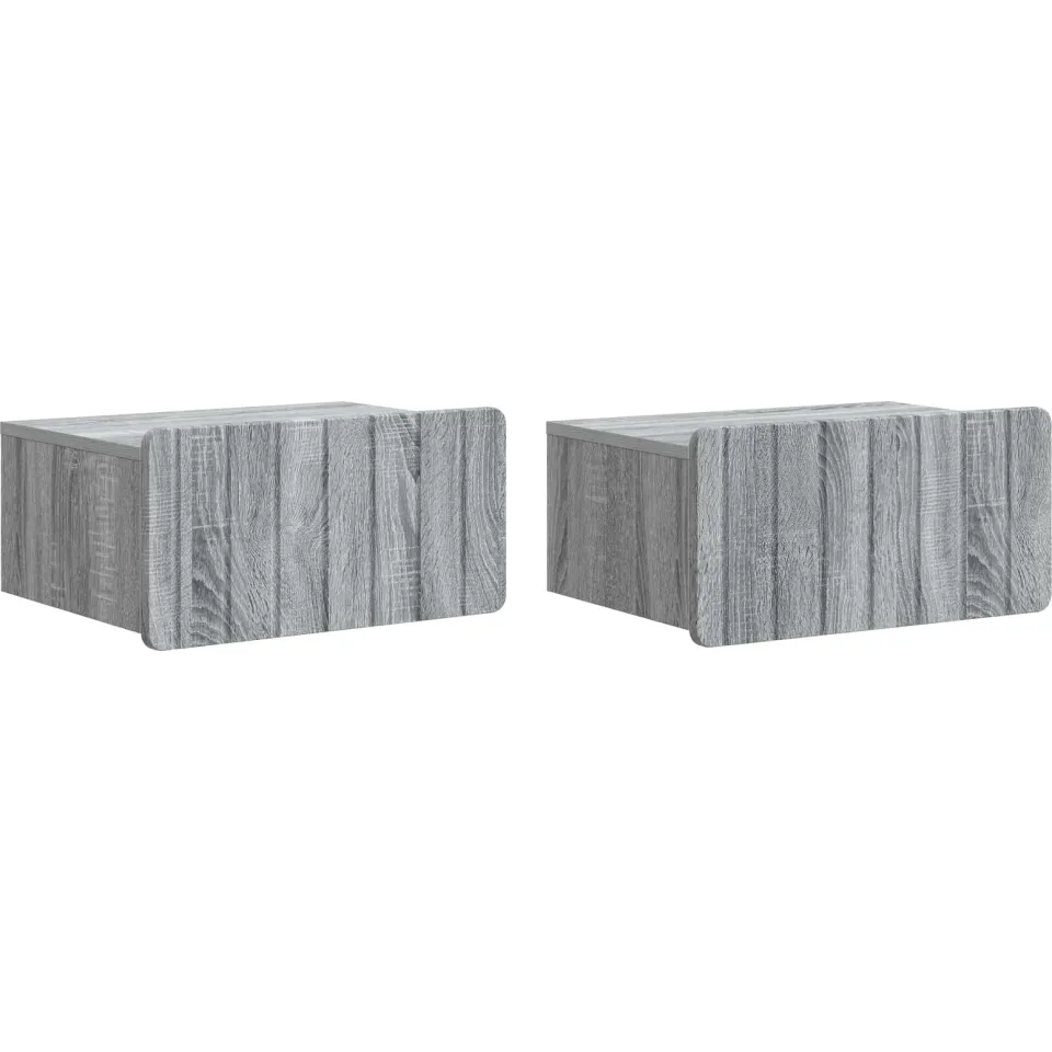vidaXL Wandbeugel Bedkast 2 st Grijs sonoma 49 x 34,5 x 24 cm, foto 3