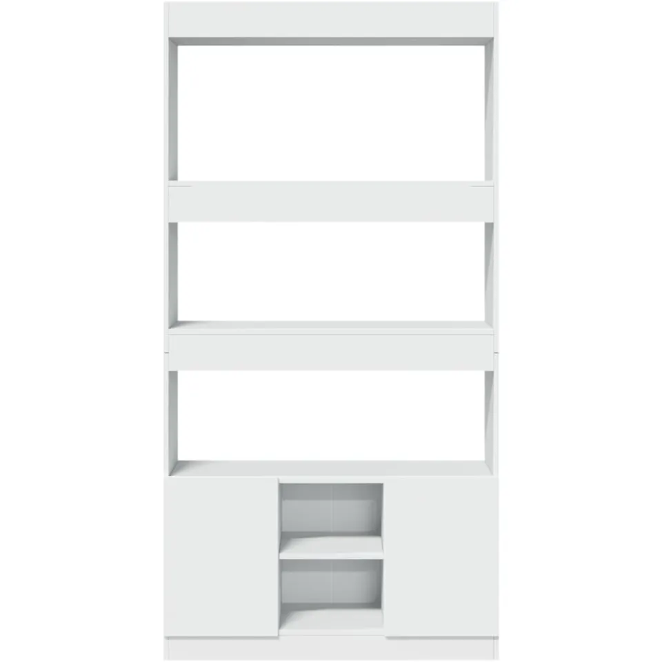vidaXL Hoge kast 92x33x180 cm bewerkt hout wit, foto 4