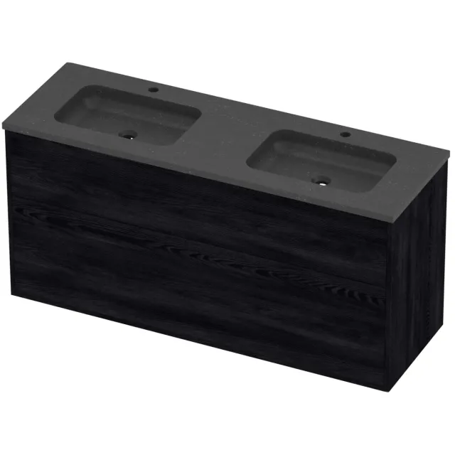 Proline Rollo Badmeubelset Hardsteen Elegant 2 Laden 140x46x67 cm Blue Stone Black Oak