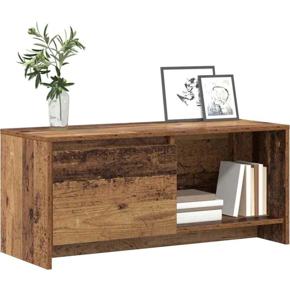 vidaXL Tv-meubelset 90 x 35 x 40 cm Oud Hout Bewerkt hout Bruin