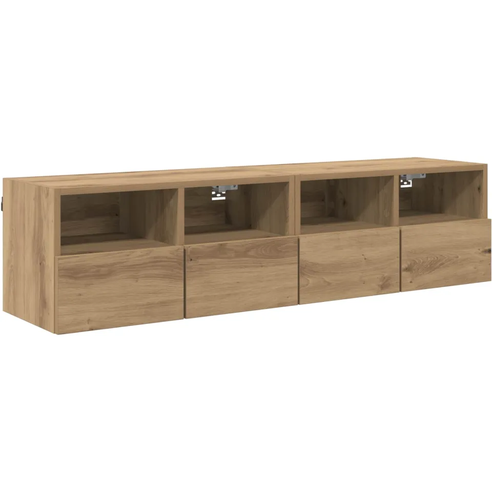 vidaXL TV Wandkasten 2 st Artisan Eiken Bewerkt hout, foto 3
