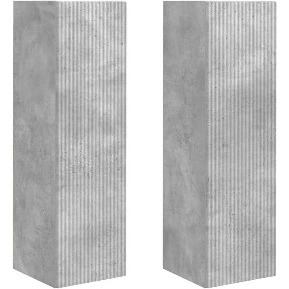 vidaXL TV Wandkast 2 st Betongrijs Bewerkt hout