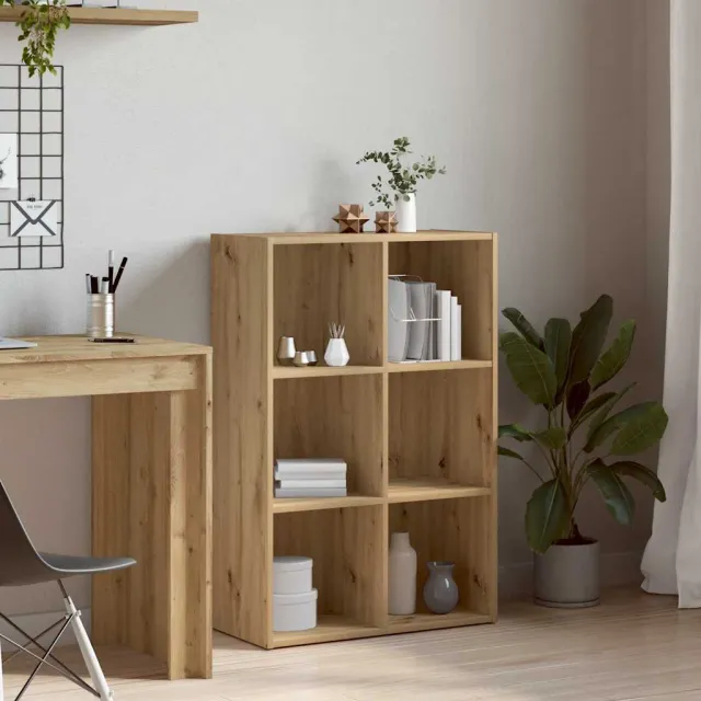 vidaXL Boekenkast/dressoir 66x30x98 cm bewerkt hout artisanaal eiken, foto 2