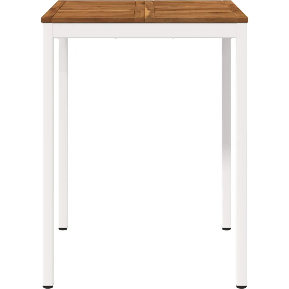 vidaXL Tuinbar Tafel NAARDEN Natuurlijk en Wit 80 x 80,5 x 105 cm Bruin