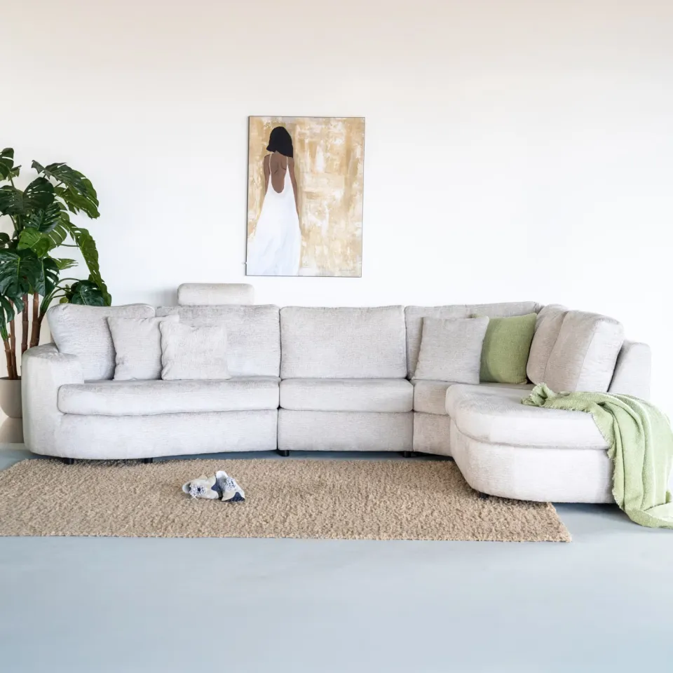 SEVN Soof hoekbank beige, foto 4