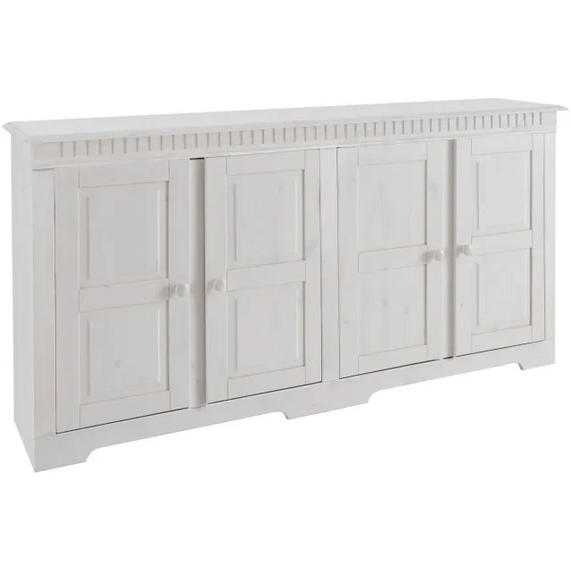 Notio Living Lisa-Dressoir - 4-deurs - Wit Lak