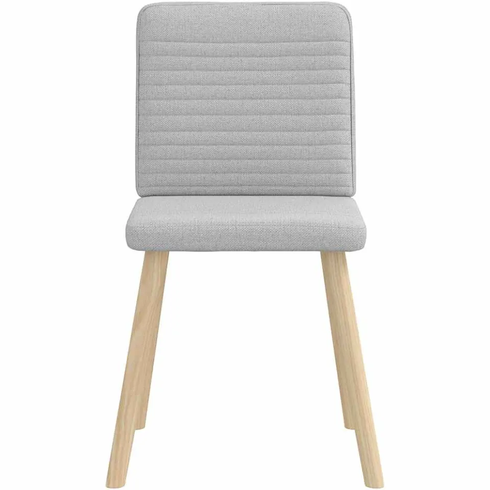 vidaXL Eetkamerstoelen 2 st stof wolk grijs, foto 4