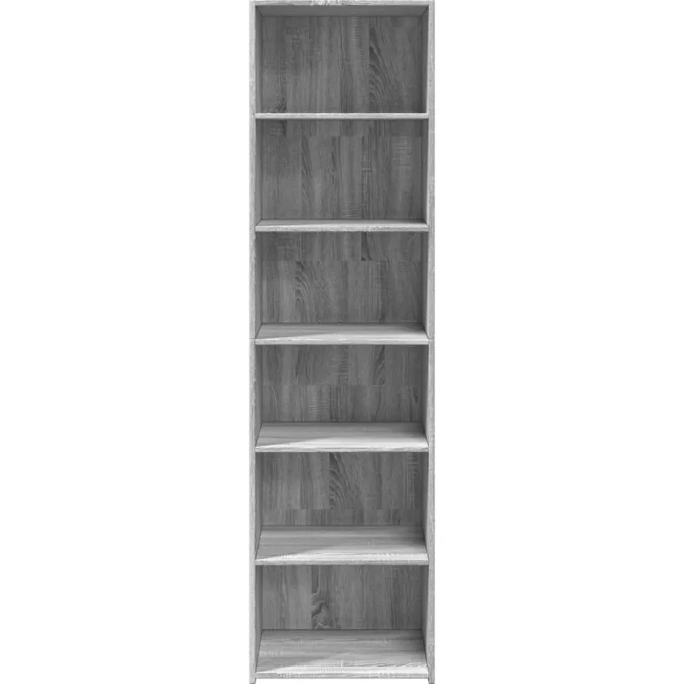 vidaXL Hoge kast 50x41x185 cm bewerkt hout grijs sonoma eikenkleurig