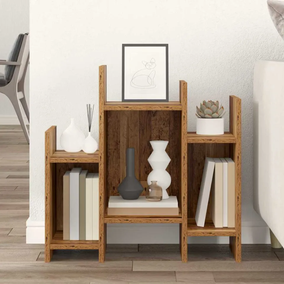vidaXL Bijzetkast Oudhout 60 x 26 x 60 cm Bewerkt hout bruin, foto 4