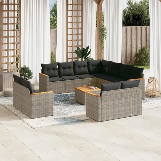 vidaXL Patio Sofa Set 12-zits Grey, foto 2