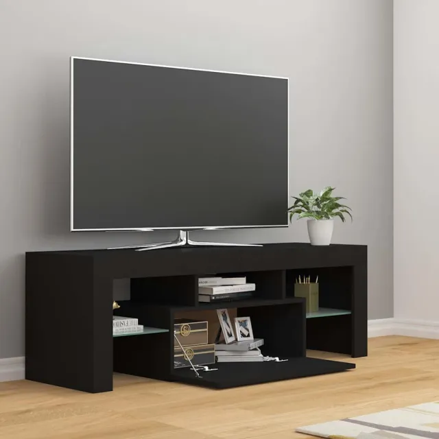 vidaXL Tv-meubel met LED-verlichting 120x35x40 cm zwart, foto 2