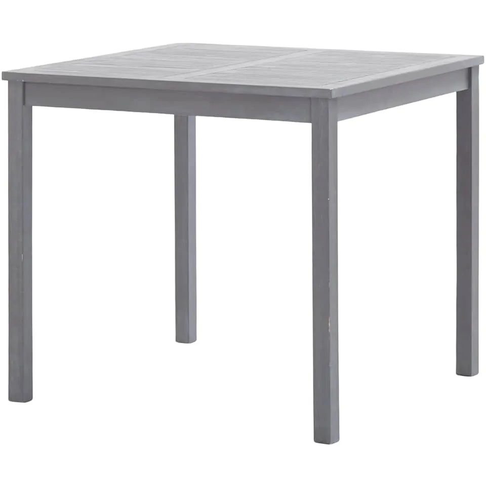 vidaXL Tuintafel 80x80x74 cm massief acaciahout grijs, foto 3