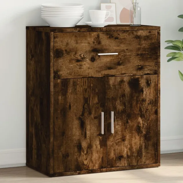 vidaXL Dressoir 60x31x70 cm bewerkt hout gerookt eikenkleurig, foto 2