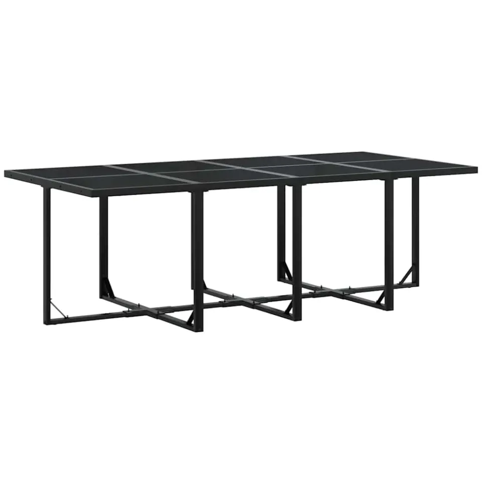 vidaXL 9-delige Tuinset poly rattan zwart, foto 3