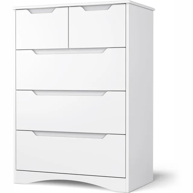 Bealife AP23 Ladekast - Opbergkaste Slaapkamer met 5 Ruime - Wit