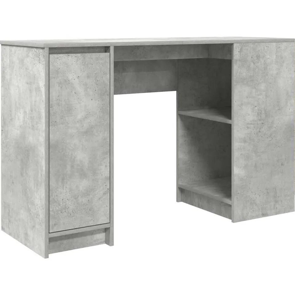 vidaXL Bureau 120x42x76 cm spaanplaat betongrijs