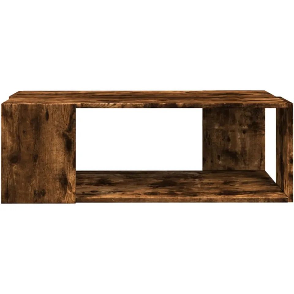 vidaXL Salontafel 89,5x48x30 cm bewerkt hout gerookt eikenkleurig, foto 4