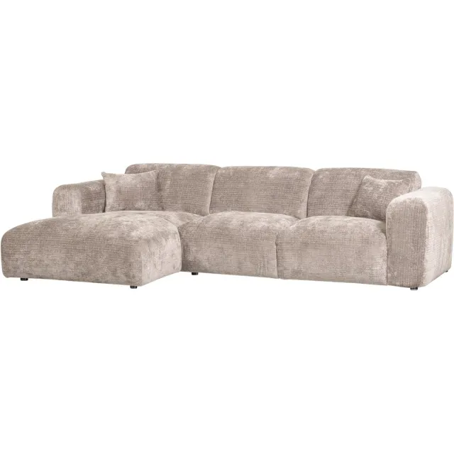WOOOD Cloud Chaise Longue Bank Links - Chenille - Naturel - 80x280x165