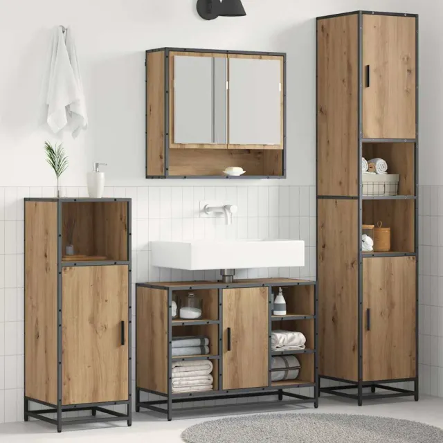 vidaXL Badkamermeubelset 3 st Artisan Eiken 35 x 37,5 x 188,5 cm