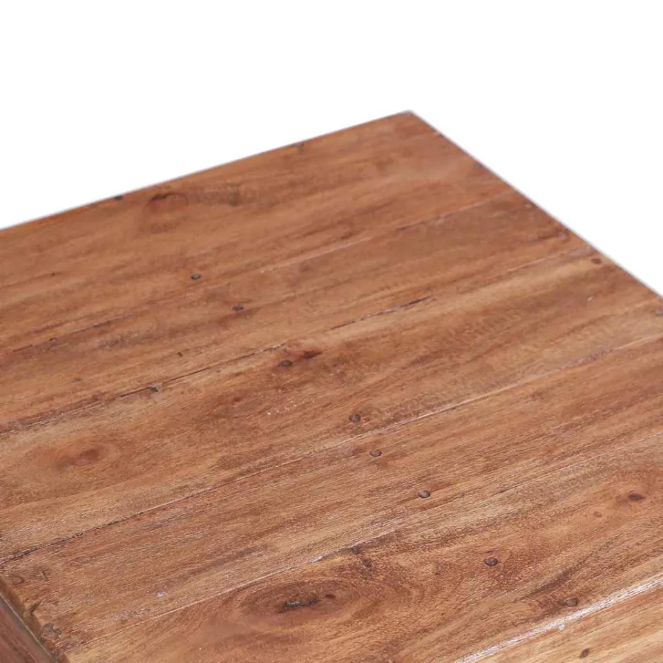 vidaXL Salontafel 53x50x50 cm massief mahoniehout bruin, foto 4