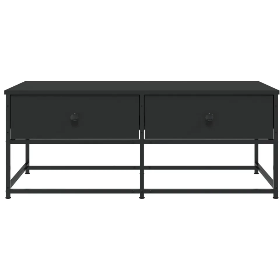 vidaXL Salontafel 100x51x40 cm bewerkt hout zwart, foto 3