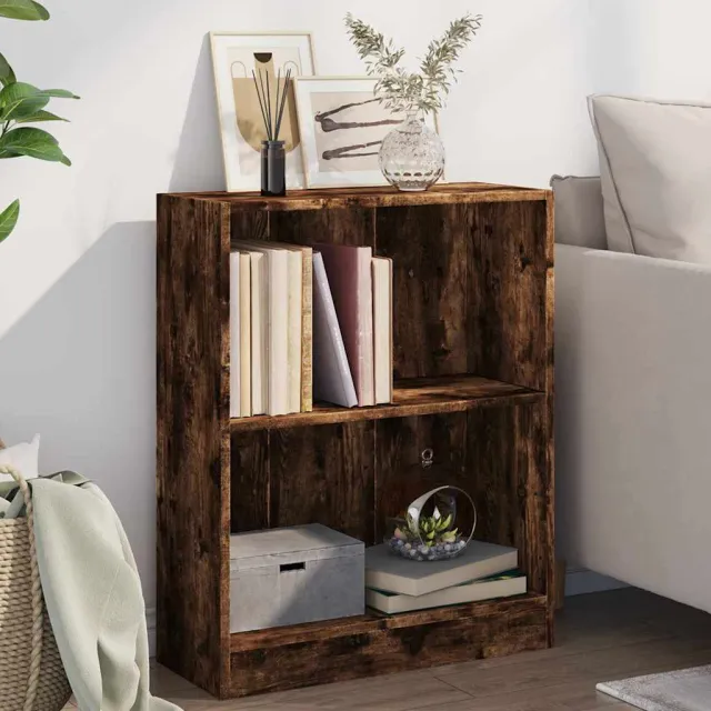 vidaXL Boekenkast 60x24x76 cm bewerkt hout gerookt eikenkleurig, foto 2