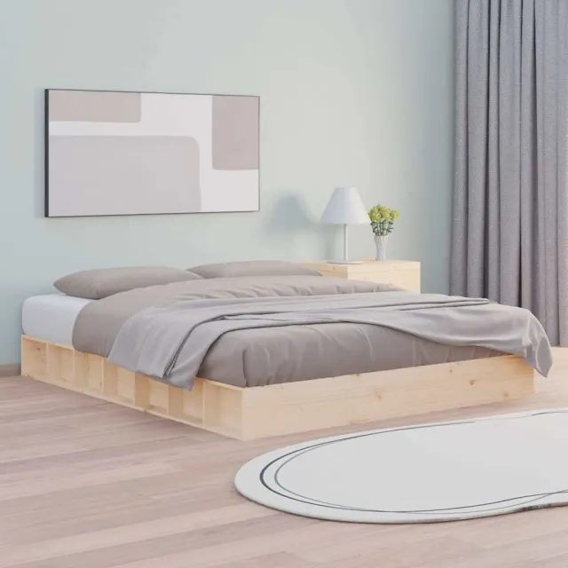 vidaXL Bedframe massief hout 180x200 cm bruin