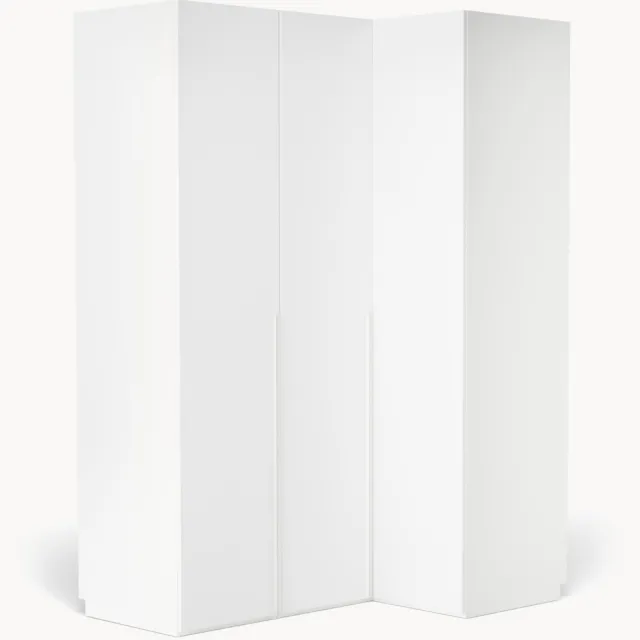 Westwing Collection Modulaire hoekkast Leon, 165 cm breed, diverse varianten Wit