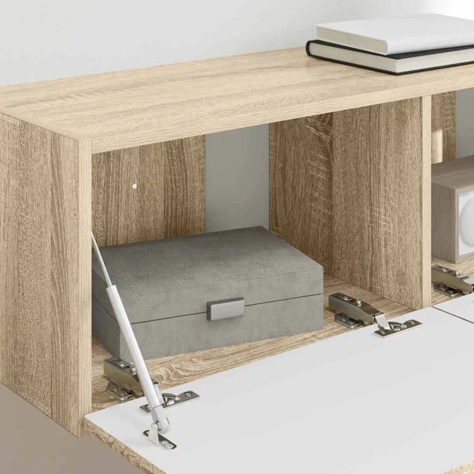 vidaXL TV Wandkast 98 x 31 x 29,5 cm Sonoma Bewerkt hout Bruin