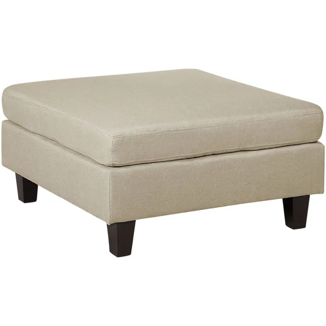 Beliani FEVIK - Ottomaan - Beige - Polyester
