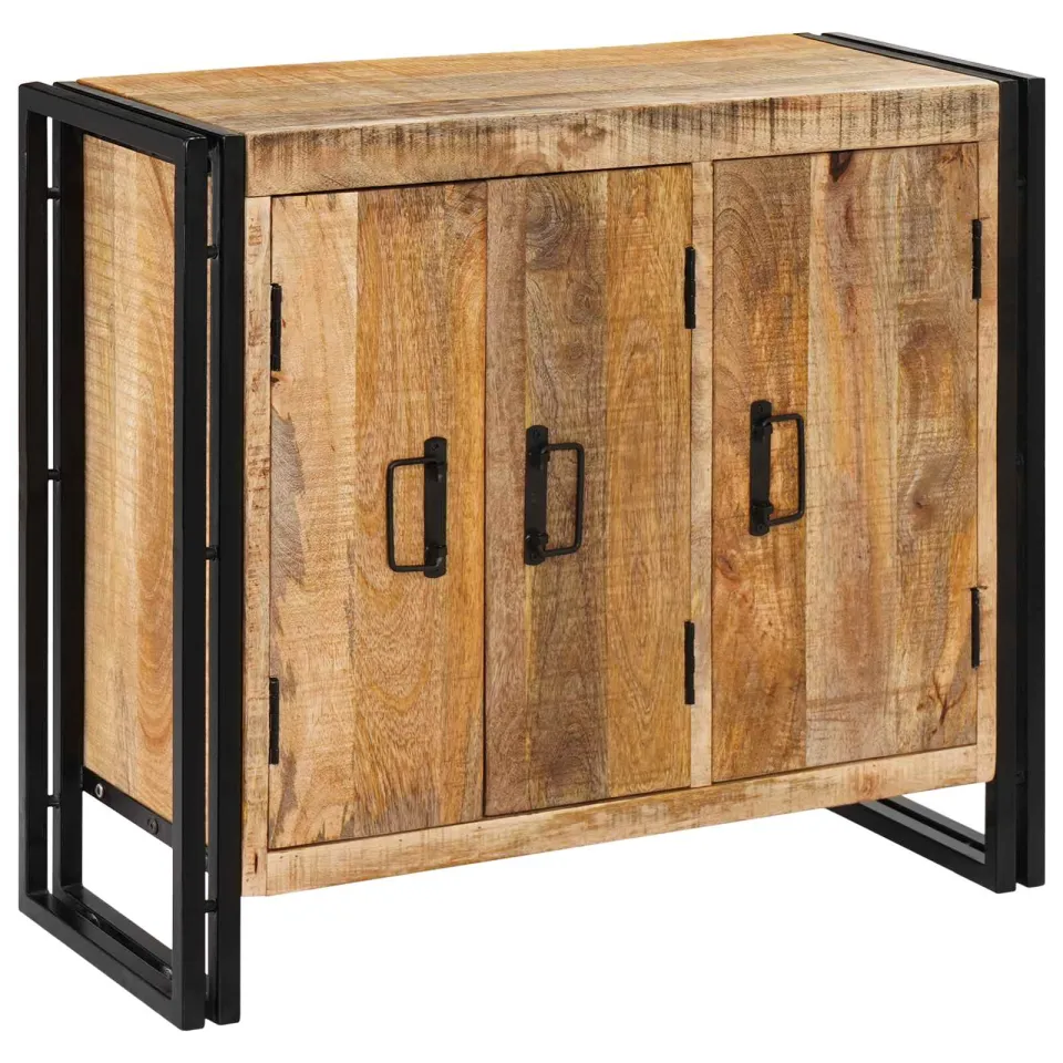 vidaXL Dressoir Bruin 80 x 33 x 70 cm massief mangohout, foto 3
