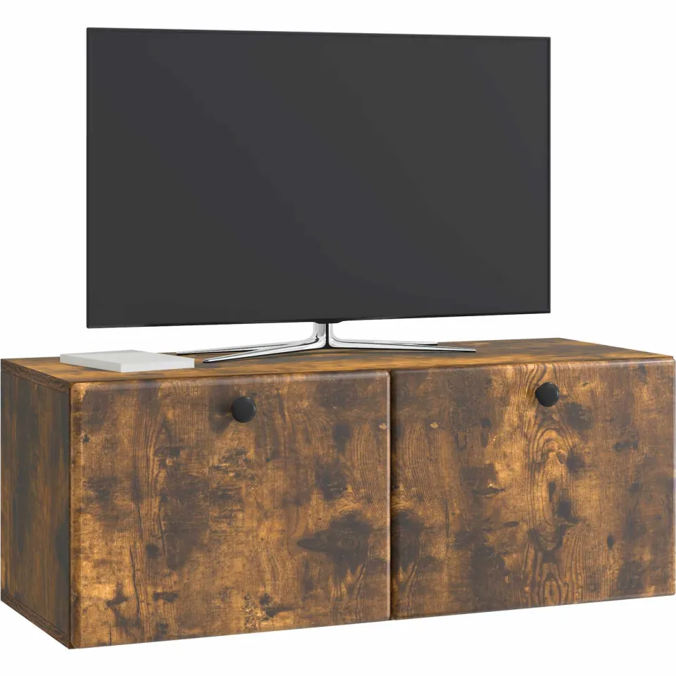 vidaXL Wandbeugel TV-kast 78,5 x 31 x 30 cm Gerookt eiken Bewerkt hout Bruin