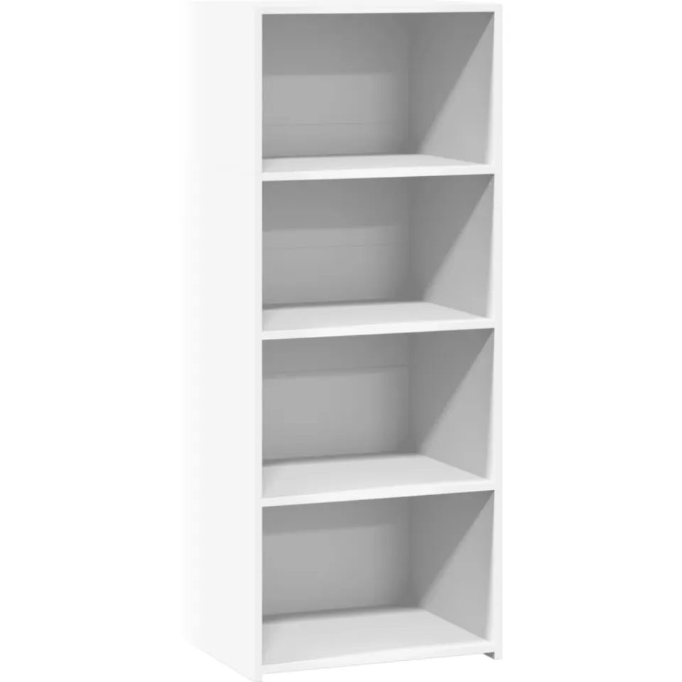 vidaXL Hoge kast 50x41x124 cm bewerkt hout wit, foto 3