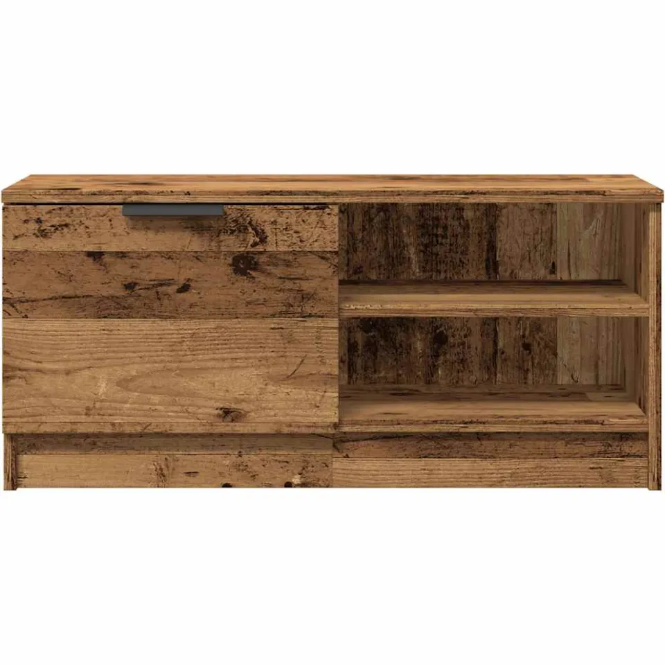 vidaXL Tv-meubel 80x35x36,5 cm bewerkt hout oud houtkleurig bruin, foto 4