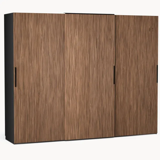 Westwing Collection Modulaire schuifdeurkast Simone, 300 cm breed, in verschillende formaten Zwart