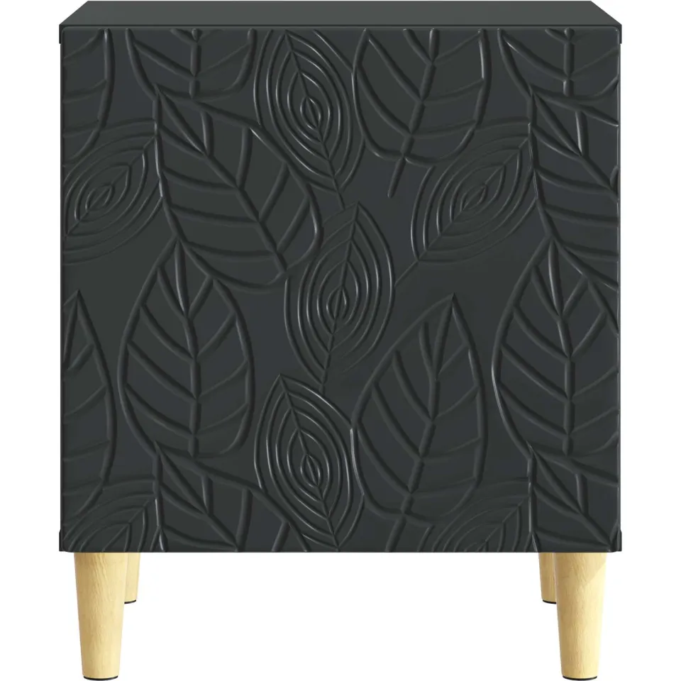 vidaXL Nachtkastje Zwart 43 x 34,5 x 50 cm Bewerkt hout, foto 4
