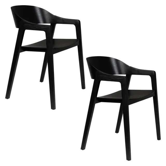 Dutchbone Westlake eetkamerstoel zwart
