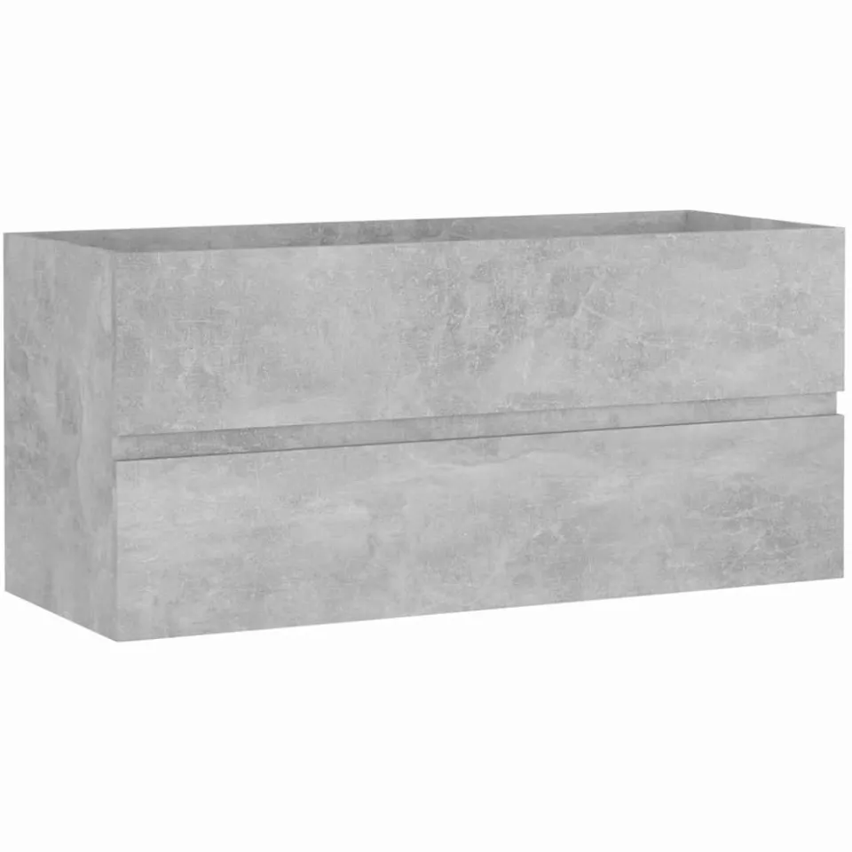 vidaXL Wastafelkast 100x38,5x45 cm bewerkt hout betongrijs