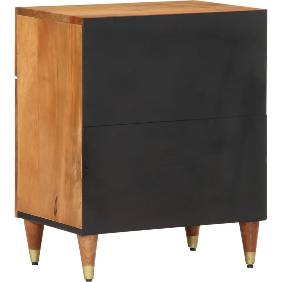 vidaXL Nachtkastje 50x33x60 cm massief mangohout bruin, foto 4