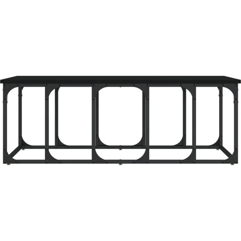 vidaXL Salontafel 100x50x35,5 cm bewerkt hout zwart