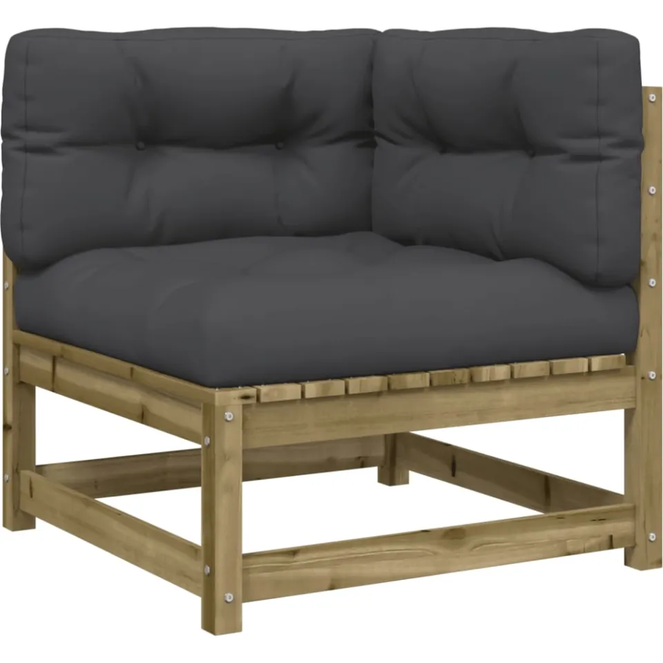 vidaXL 8-delige Loungeset met kussens geïmpregneerd grenenhout bruin, foto 3