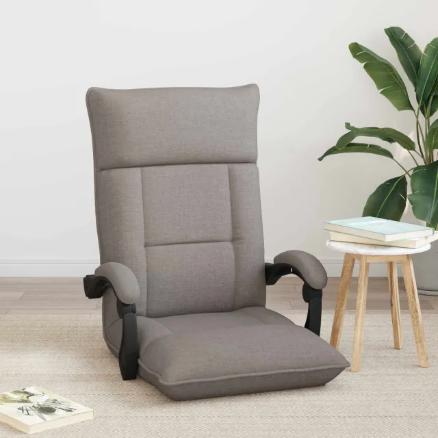 vidaXL Verstelbare vlo stoelen Taupe Stof
