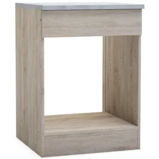 Paprika Kast Voor Oven 60cm Geborsteld Eik Melamine Hout eiken