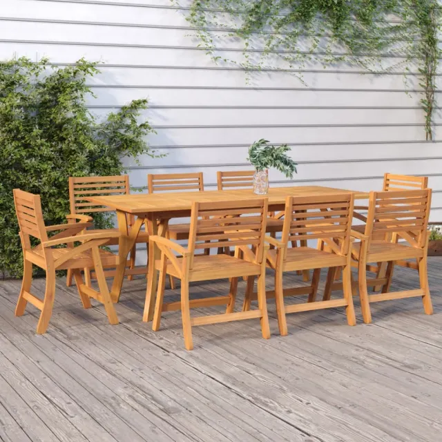 vidaXL Tuintafel 200x90x75 cm massief acaciahout Bruin