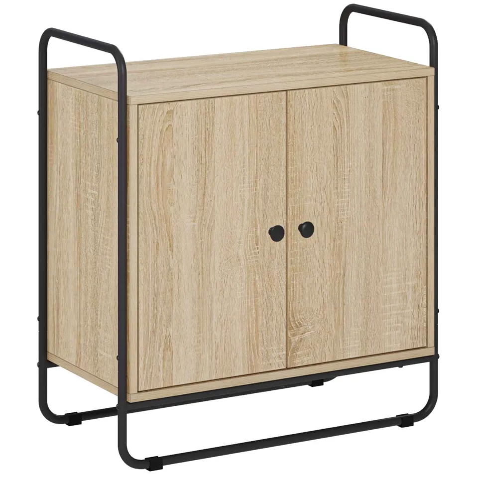 vidaXL Dressoir Sonoma Eiken 68 x 35 x 75 cm Bewerkt hout, foto 3