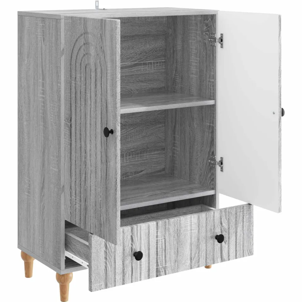 vidaXL Dressoir Grijs sonoma 66 x 34,5 x 95 cm Bewerkt hout
