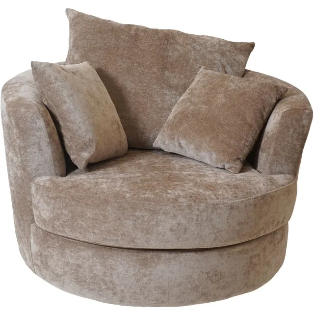 Home67 Fauteuil Kimberley Naturel La Vie 01 - Moderne Design Fauteuil in Scandinavische / Hotel Chique Stijl Taupe