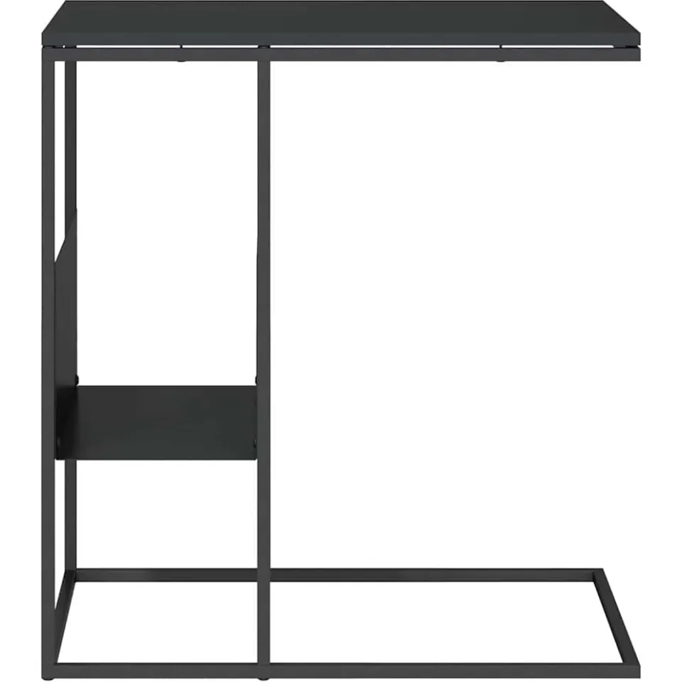 vidaXL Bijzettafel 55x36x59,5 cm bewerkt hout zwart, foto 4